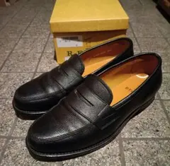 箱付き良品 REGAL シボ革 ブラックレザー ローファー 26.5