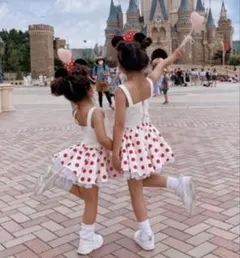ディズニー コスプレ衣装 赤い水玉