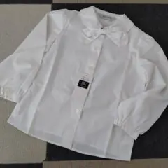 タグ付き未使用 BURBERRY キッズ リボン付き ブラウス 長袖ボタンシャツ