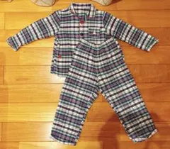 コンビミニ チェック柄 長袖パジャマ 120