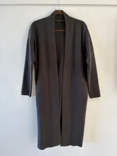 UNIQLO スフレヤーンベルテッドニットコート　ダークグレー