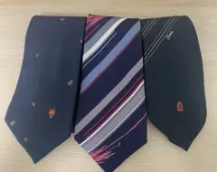 こ*ん様 紺系　ネイビー　ネクタイ 3本セット