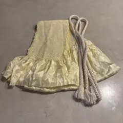 和装　帯締め帯揚げセット　レモン色