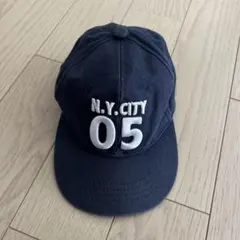 N.Y.CITY 05 刺繍 キャップ ネイビー
