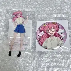 プロセカ 桃井愛莉　はぴこれ　グリッター缶バッジ　アクリルスタンド　セット