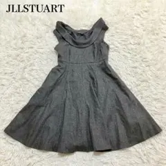ジルスチュアート　ノースリーブワンピース　フレア　Aライン　上品　ドレス　ウール