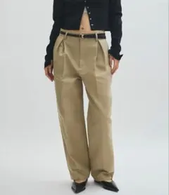 ADAM ET ROPE' コットンダブルクロスパンツのサムネイル