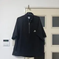 adidas ハーフジップ ナイロンジャケット ブラック M