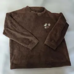 スヌーピー刺繍ブラウンフリーストレーナー140UNIQLO