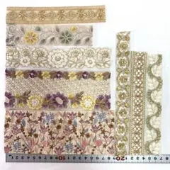 インド刺繍リボン　ハギレパック　P-295