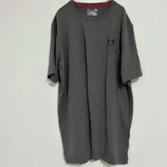 アンダーアーマー 半袖 Tシャツ クルーネック 無地 LL チャコール 灰 綿