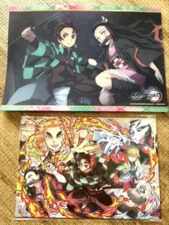 鬼滅の刃 無限列車編 イラストカード 映画特典 くら寿司 下敷き セット 新品