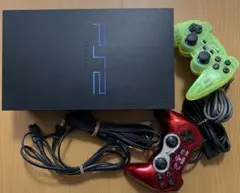 【ジャンク】プレイステーション２　本体・コントローラー２個・接続ケーブルセット