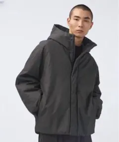 ユニクロU パフテックボリュームパーカ ダークグレー UNIQLOU【M】