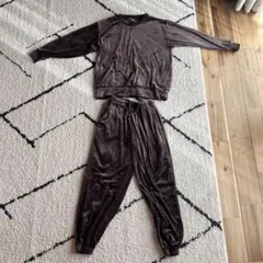 【✨極美品✨】ベロアルームウェア セットアップ ダークブラウン Sサイズ