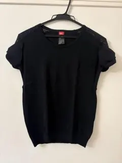 DOUBLE STANDARD CLOTHING 半袖ニット ブラック - メルカリ