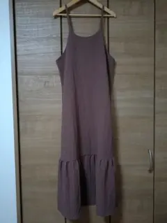 しまむら　tal.by yumi.　キャミソールワンピース　ブラウン　Mサイズ