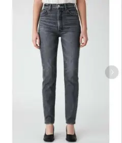 MOUSSY♡PLAIN JEANS BLK STRAIGHTSLIM