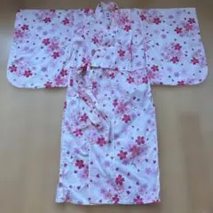 ミキハウス 浴衣 あさがお120 ピンク絞り帯揚げセット - メルカリ