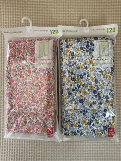 新品未使用★ユニクロ★②レギュラーフィット10分丈レギンス2点120cmリブ素材