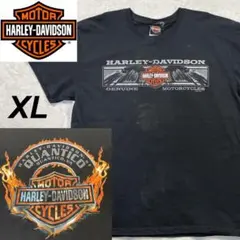 HARLEY-DAVIDSON バイクウェアTシャツ　プリント　ブラック　XL