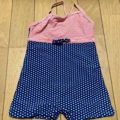 ベビー水着 赤と青のストライプ 水玉模様 アメリカ国旗柄