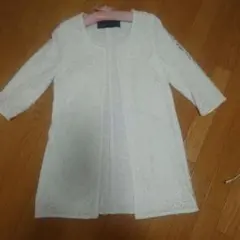ZARA BASIC ホワイト レースカーディガン