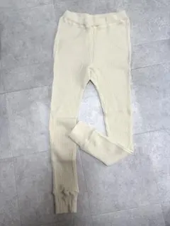 極美品！BEAMS BOY リブ編み　ワッフル　スパッツ オフホワイトのサムネイル