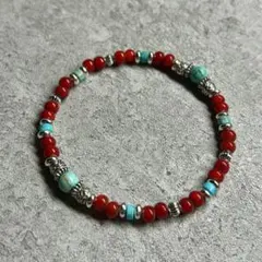 インディアンジュエリー　ホワイトハーツ　ブレスレット　ナバホ