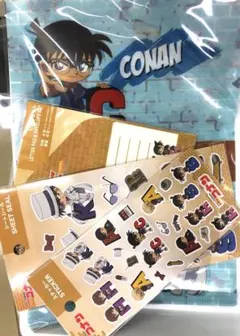 名探偵コナン シール ステッカー ファイル　レターセット　コラボ 工藤新一