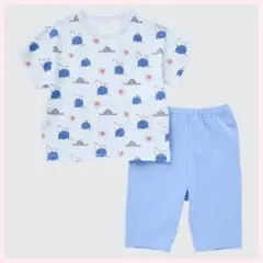 【UNIQLO】半袖　パジャマ　90　スヌーピー　水色