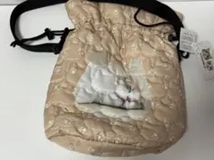 もちまる日記　キルトショルダーバッグ　ベージュ
