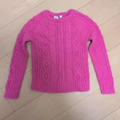 GAP KIDS ケーブルニットセーター M ピンク