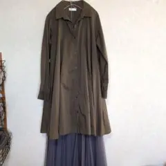 薄手 Aラインロングシャツ☆サイズF