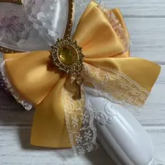 ヘアアクセにも☆ペンライト キンブレリボン パステルオレンジ