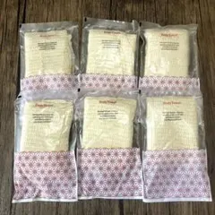 ◆コットン ボディタオル 綿100% ホテル アメニティ 6枚セット