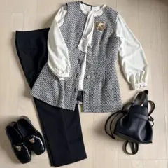 セレモニー3点セット　ジレ パンツ ブラウス 卒園式 卒業式 入学入園式