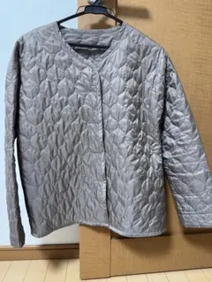 インナー　キルティングジャケット　チャコールグレー