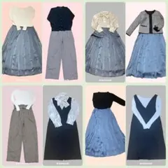 オフィスカジュアル　着回しコーデ8点セット