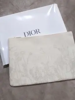 【新品未使用】DIORノベルティ ポーチ フラワー キャンバス ベージュのサムネイル