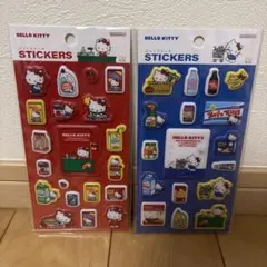 ぷっくりシール　ハローキティ　レッド　ブルー　STICKERS サンスター