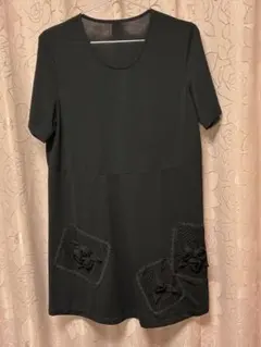 黒 チュニック 半袖 レース モチーフ付き ナパータメロウ - メルカリ