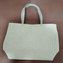 ミントグリーン トートバッグ 合成皮革