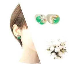 ピアス アシメ ラウンド Leaf