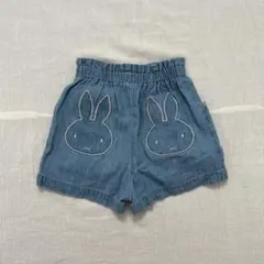 プティマイン　ミッフィー　デニムショートパンツ 80