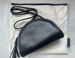 Leather Laboratoryムーンバッグ (本革/ブラック/新品未使用)