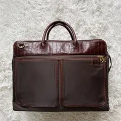 【定価約4万円】LAGASHA ラガシャ クロコ ビジネスバッグ ブリーフケースのサムネイル