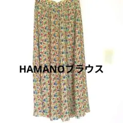 90s 日本製 HAMANO 小花柄 プリーツ ロングスカート L ヴィンテージのサムネイル