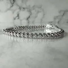 PTダイヤモンドブレスレット プラチナテニスブレス CHAUMETケース付き♡ PTダイヤモンドブレスレット プラチナテニスブレス CHAUMETケース付き♡