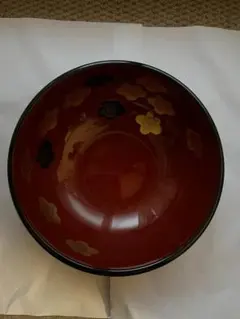 赤色漆器 花模様 椀